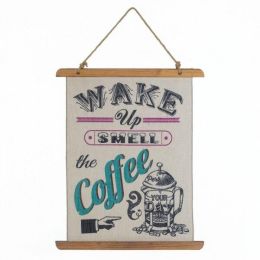 Accent Plus Linen Wall Art - Wake Up Smell the Coffee