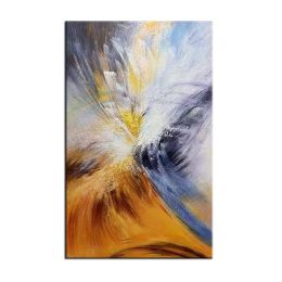 Aestheticism Simple abstract 100% Handmade Oil painting yellow landscape Large Abstract Canvas Art Oil Painting Wall Pictures