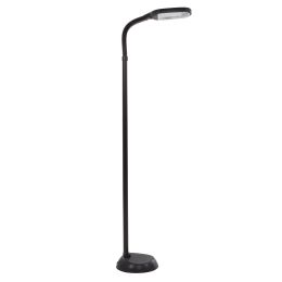 Adjustable Floor Lamp with Bendable Neck in Black Color