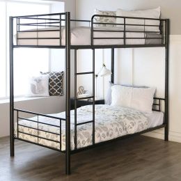 Bunk Beds Frame Ladder Bedroom Dorm for Kids Adult Children