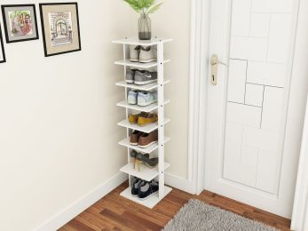 Wooden Shoes Storage Stand 7 Tiers Shoe Rack Organizer Multi-shoe Rack Shoebox