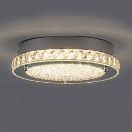 Crystal Recessed Ceiling Lamp LED Lighting Kitchen Bedroom Corridor Mirror Glass Silver