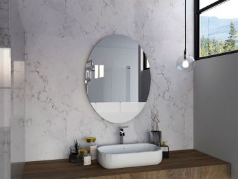 Ortega Oval Mirror Clear