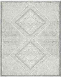 Benzara Gray Viscose Area Rug 5x8