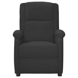 vidaXL Massage Chair Black Faux Leather