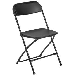 Herculesï¿½ï¿½ï¿½ Series Plastic Folding Chair - Black - 650LB Weight Capacity Comfortable Event Chair - Lightweight Folding Chair -