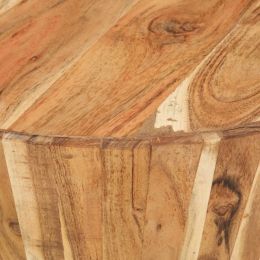 vidaXL Coffee Table Ã˜25.6"x12.2" Solid Acacia Wood