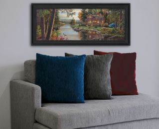 "Peace Like a River Panoramic" by Kim Norlien; Ready to Hang Framed Print; Black Frame