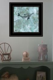 "Simplicity Humpback" by Britt Hallowell; Ready to Hang Framed Print; Black Frame
