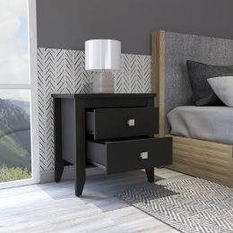 Windsor 2-Drawer Nightstand Black Wengue
