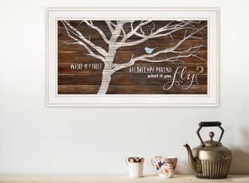 Trendy Decor 4U "What if You Fly" Framed Wall Art; Modern Home Decor Framed Print for Living Room; Bedroom & Farmhouse Wall Decoration by Marla Rae