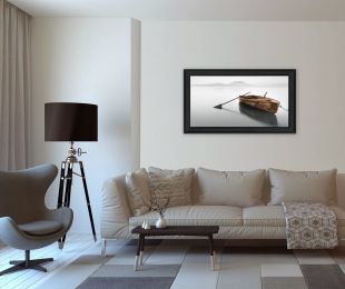 "Solitude" by Moises Levy; Ready to Hang Framed Print; Black Frame