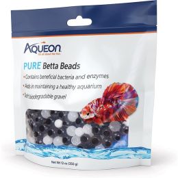Aqueon Betta Beads Black White; 1ea-One Pouch