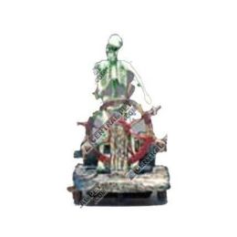 Penn-Plax Skeleton wheel Air Aquarium Ornament Skeleton at the Wheel Multi-Color