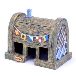 SpongeBob Krusty Krab Aquarium Ornament Brown