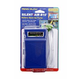 Penn-Plax Silent Air B10 Battery Aquarium Air Pump Blue