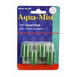 Penn-Plax Aqua-Mist Air Stone Cylinder Green 0.44 in 4 Pack