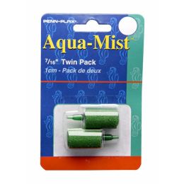 Penn-Plax Aqua-Mist Air Stone Cylinder Green 0.44 in 2 Pack