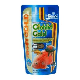 Hikari USA Cichlid Gold Sinking Pellets Fish Food 3.5 oz Medium