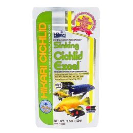 Hikari USA Cichlid Excel Sinking Pellets Fish Food 3.5 oz Mini