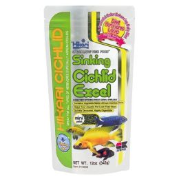 Hikari USA Cichlid Excel Sinking Pellets Fish Food 12 oz Mini
