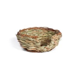 Prevue Pet Products Oval Basket Nest for Small Animals Oval Pet Nest Natural Grass Small