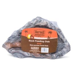 Flukers Hermit Crab Rock Feeding Dish Black Small