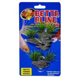 Zoo Med Betta Bling Tiered Rocks Green; Grey
