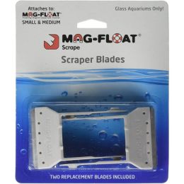 Mag-Float Scraper Blades for Floating Magnet Glass Aquarium Cleaner 2 Pack Small Medium