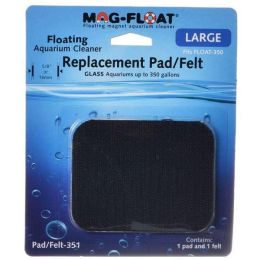 Mag-Float Replacement Pad-Felt Floating Magnet Cleaner for Glass Aquariums Black Large
