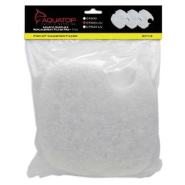 Aquatop Replacement Filter Sponge for CF Series Filters For CF-400UV White 3 Pack