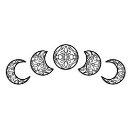 5Pcs 3D Moon Phases Wall Hanging Decor Natural Design Moon Cycle Variation Wooden Bedroom Stickers Home Bedroom Wall Decor Craft (Color: Black, Ships From: China)